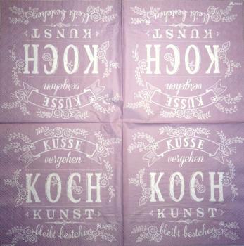 TX-112 Text - 3-lagig - Stewo - Küsse vergehen Kochkunst...